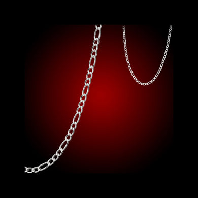 Chain: Silver-plated Figaroa ~29.5