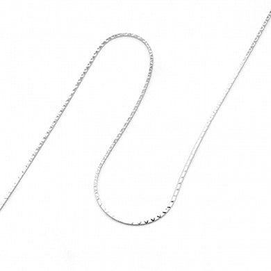 Chain: Silver-plated Flat Link ~16