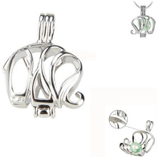 Load image into Gallery viewer, Sterling silver oyster pearl/bead Cage ELEPHANT animal hallmarked .925 pendant