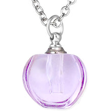 Load image into Gallery viewer, Crystal glass KEEPSAKE pendant necklace miniature bottle memory grief cremation urn sand ashes - U PICK
