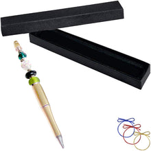 Load image into Gallery viewer, Ballpoint Acrylic Pen Gold light large 1.5+mm hole beads beadable add-a-bead diy gift