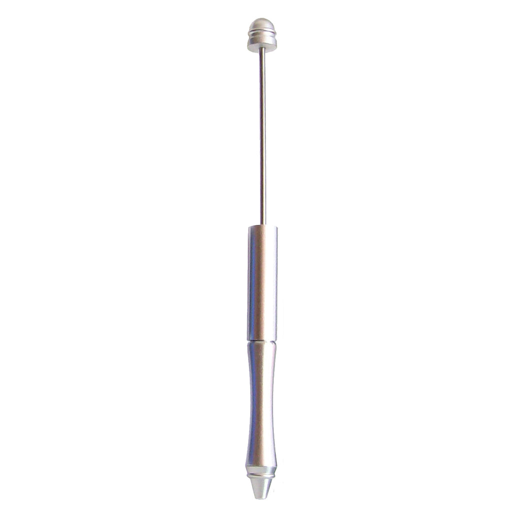 Ballpoint Metal Pen Silver large 1.7+mm hole beads beadable diy craft