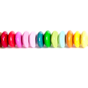 Rondelles Wooden 10mm large 2mm hole beads use on beadable pens randomly selected - 10 beads