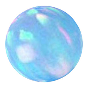 Rare Lab created Opal 5mm round fully drilled large ~1.2mm hole bead - White or Blue