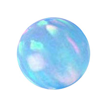 Load image into Gallery viewer, Rare Lab created Opal 4mm round fully drilled large ~1.2mm hole bead - Blue