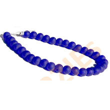Load image into Gallery viewer, Cultured sea glass 6mm round matte beach ocean seaglass beads 8&quot; strand