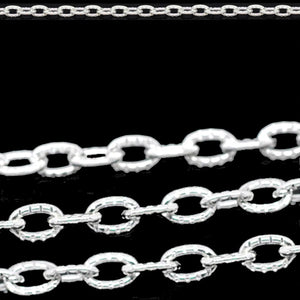 Chain: Silver-plated Cable patterned chain ~19-20" jewelry 2mm metal lobster clasp necklace