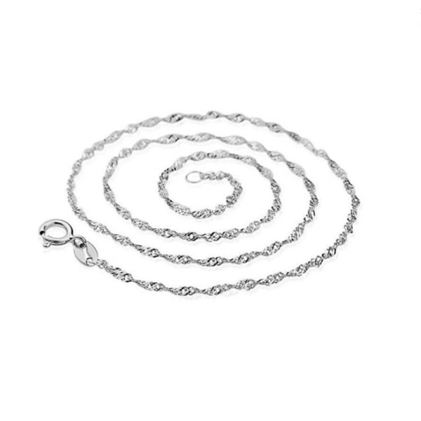 Chain: Silver-plated Water Wave ~17