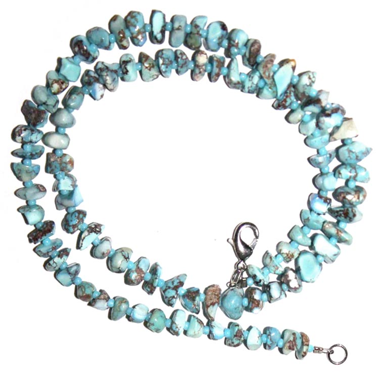 Rare Kazakhstan Turquoise Beads Necklace 16